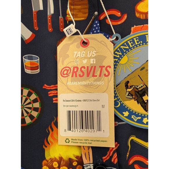 NWT RSVLTS Ron Swanson's Shirt of Greatness Button Down Shirt in Medium - Picture 4 of 7